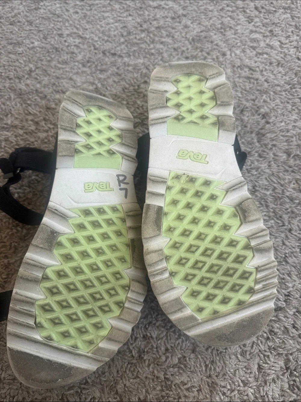 Teva Black and White Platform Sandals